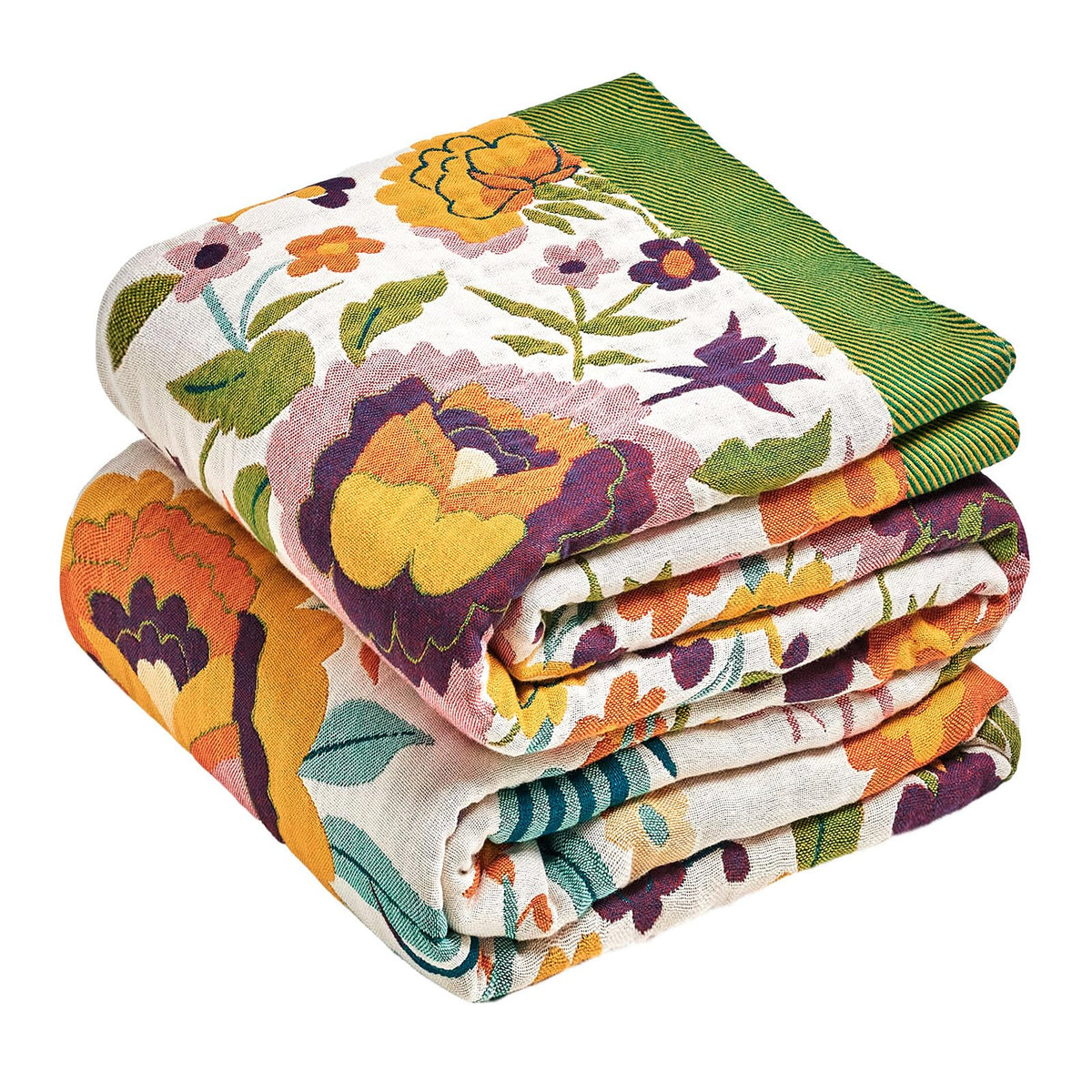 Boho Throw Blanket, 100% Cotton Lightweight Throws for Couch 50"x60"