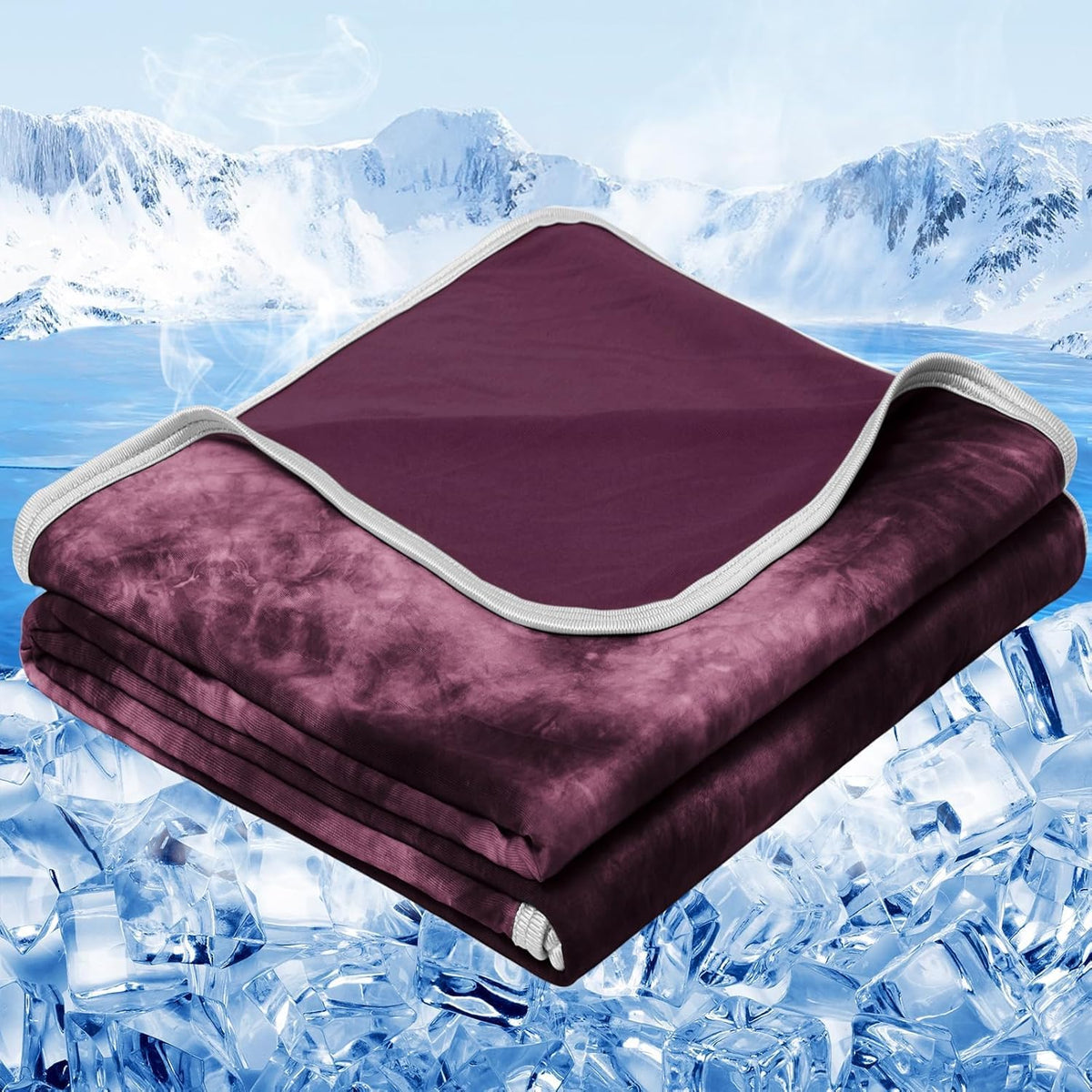 inhand Cooling Blanket King Size for Hot Sleepers (90"x108", Gray)