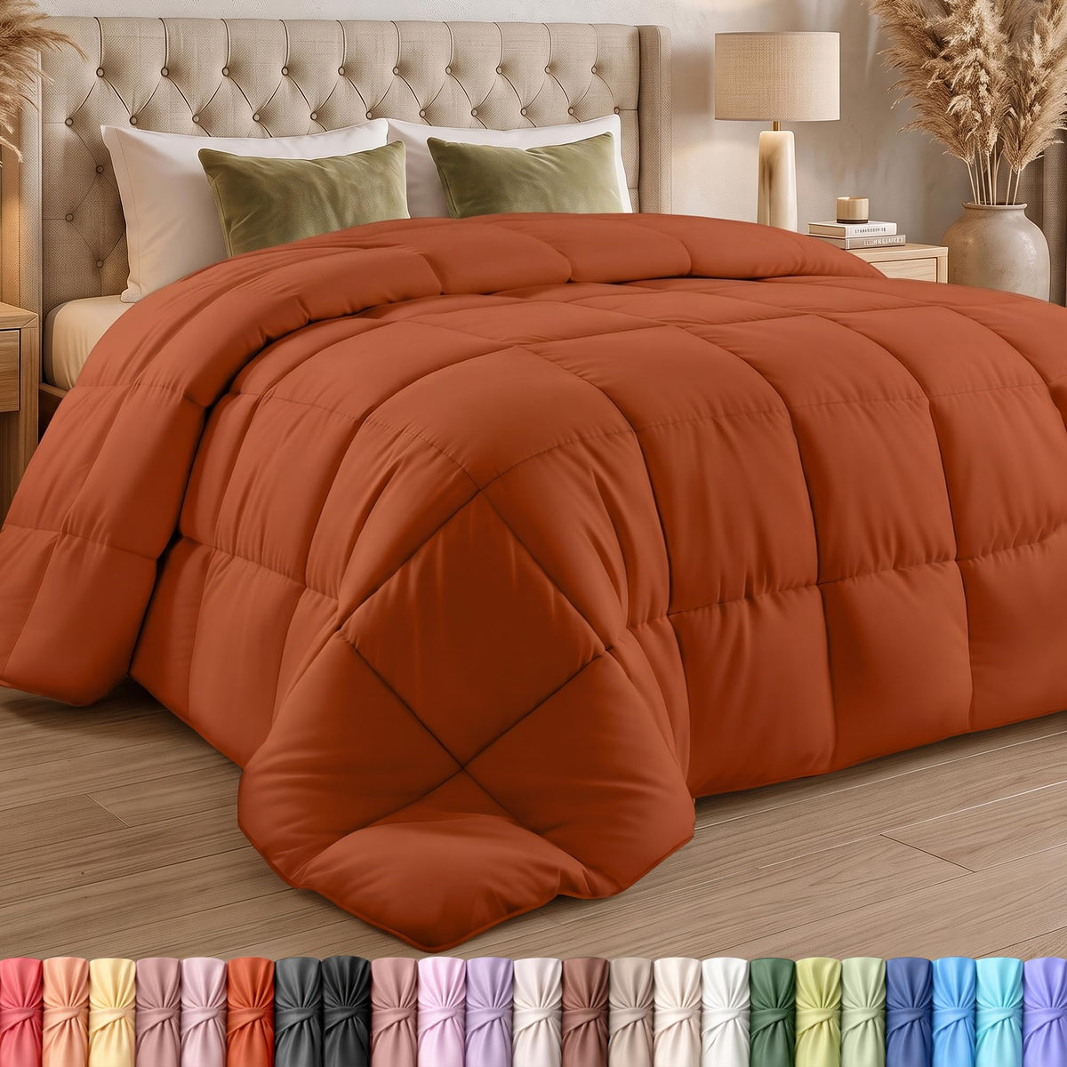 Utopia Bedding Queen Comforter, Duvet Insert, Black, 88 x 88 Inches