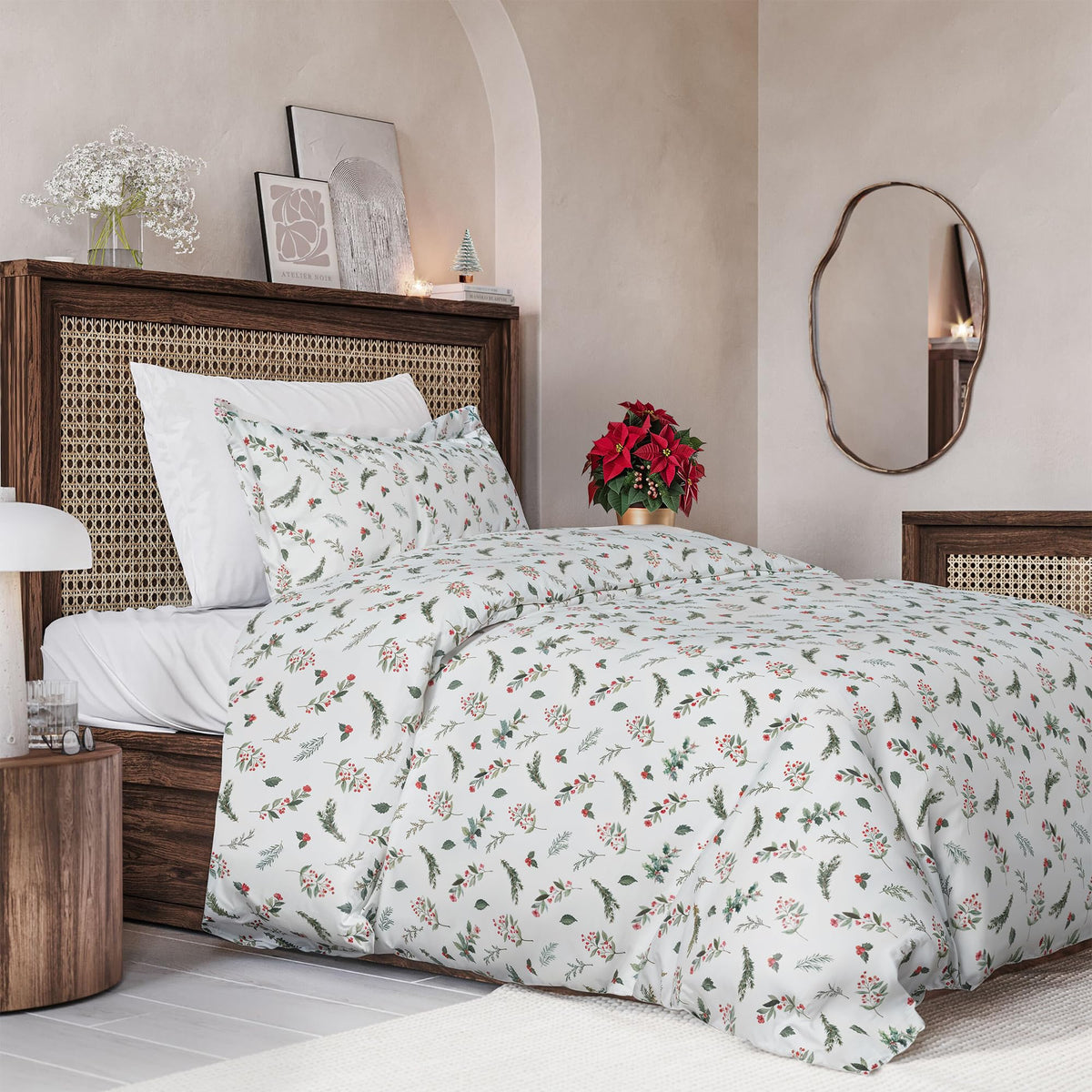 Duvet Cover Queen Size - Extra Soft 3 Piece with Zipper Closure - White