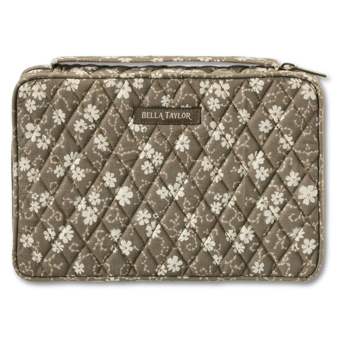 Bella Taylor Bible Cover, Quilted Bible Case, Khaki Patchwork