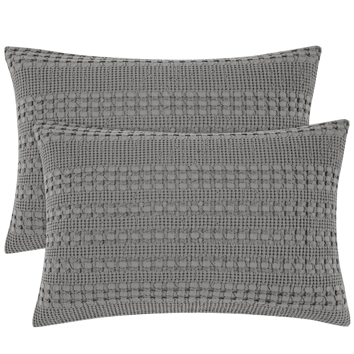 PHF Cotton Waffle Body Pillowcase 20" x 54", Oatmeal, No Insert