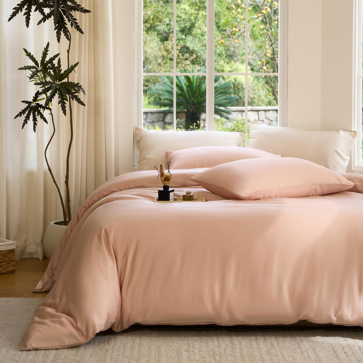 DOZ Duvet Cover Set, 100% Viscose derived from Bamboo, Organically Grown, Buttery Soft, Cooling Duvet Covers, High GSM, 1 Duvet Cover and 2 Pillowcases, 106"x90" (Teal, King/Cal King)