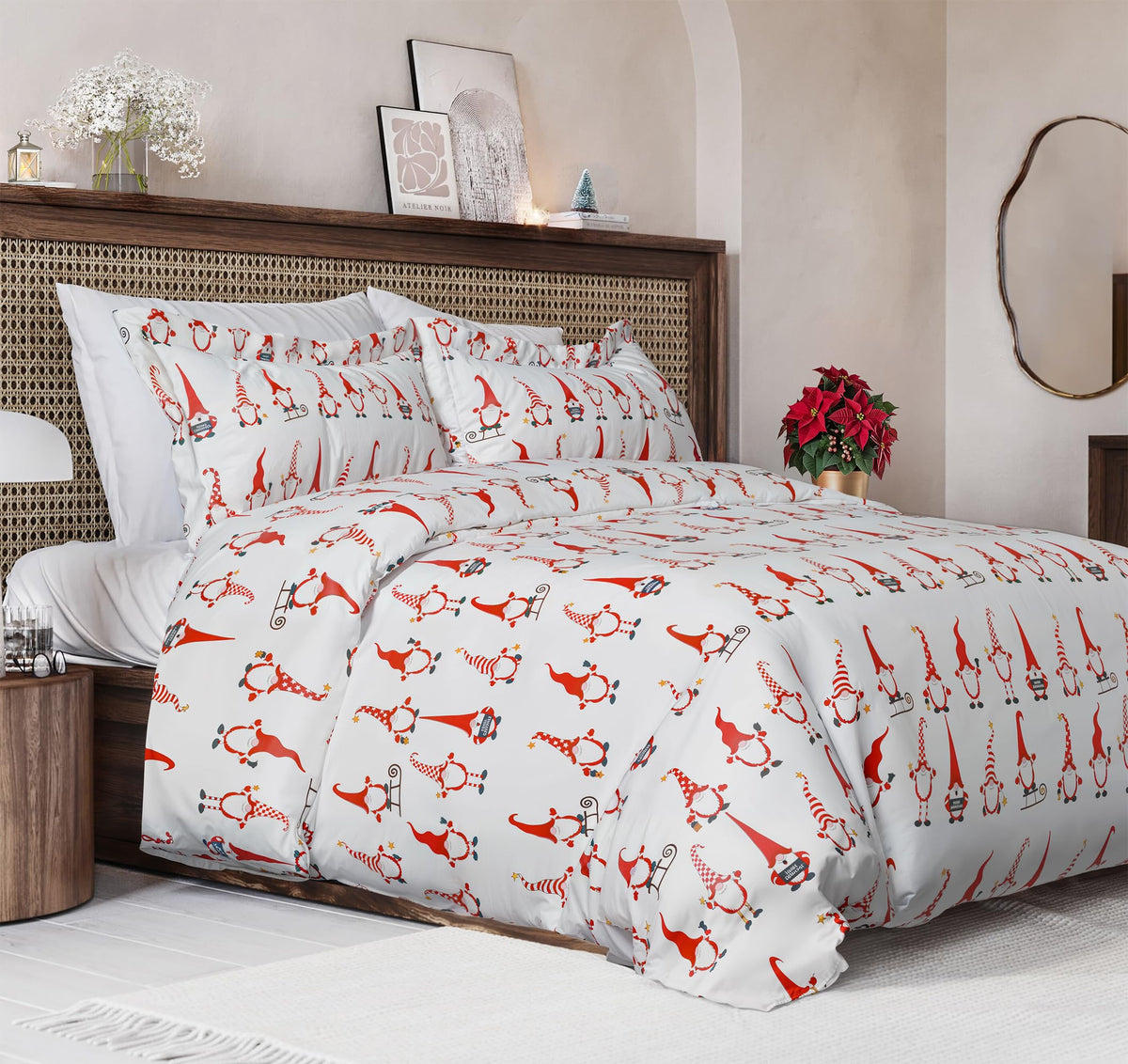Duvet Cover Queen Size - Extra Soft 3 Piece with Zipper Closure - White