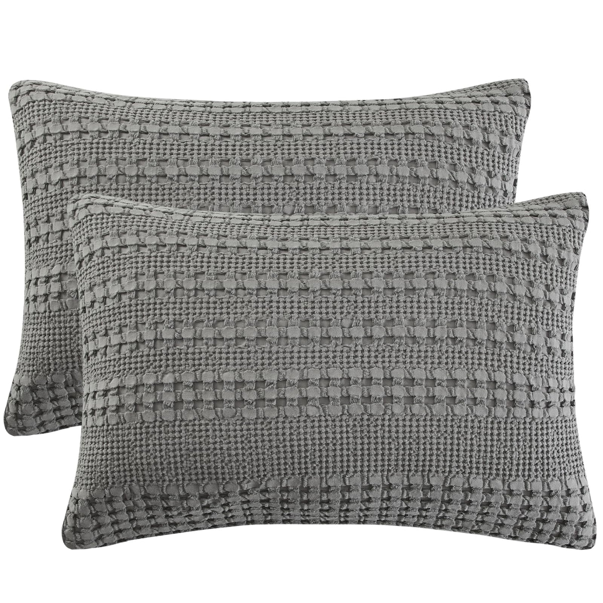 PHF Cotton Waffle Body Pillowcase 20" x 54", Oatmeal, No Insert