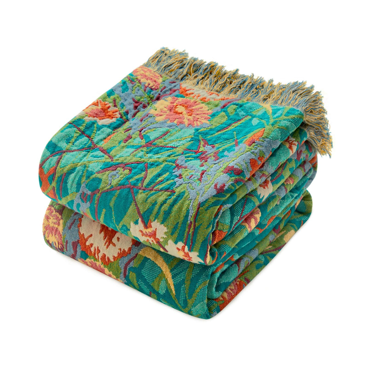 Boho Throw Blanket, 100% Cotton Lightweight Throws for Couch 50"x60"