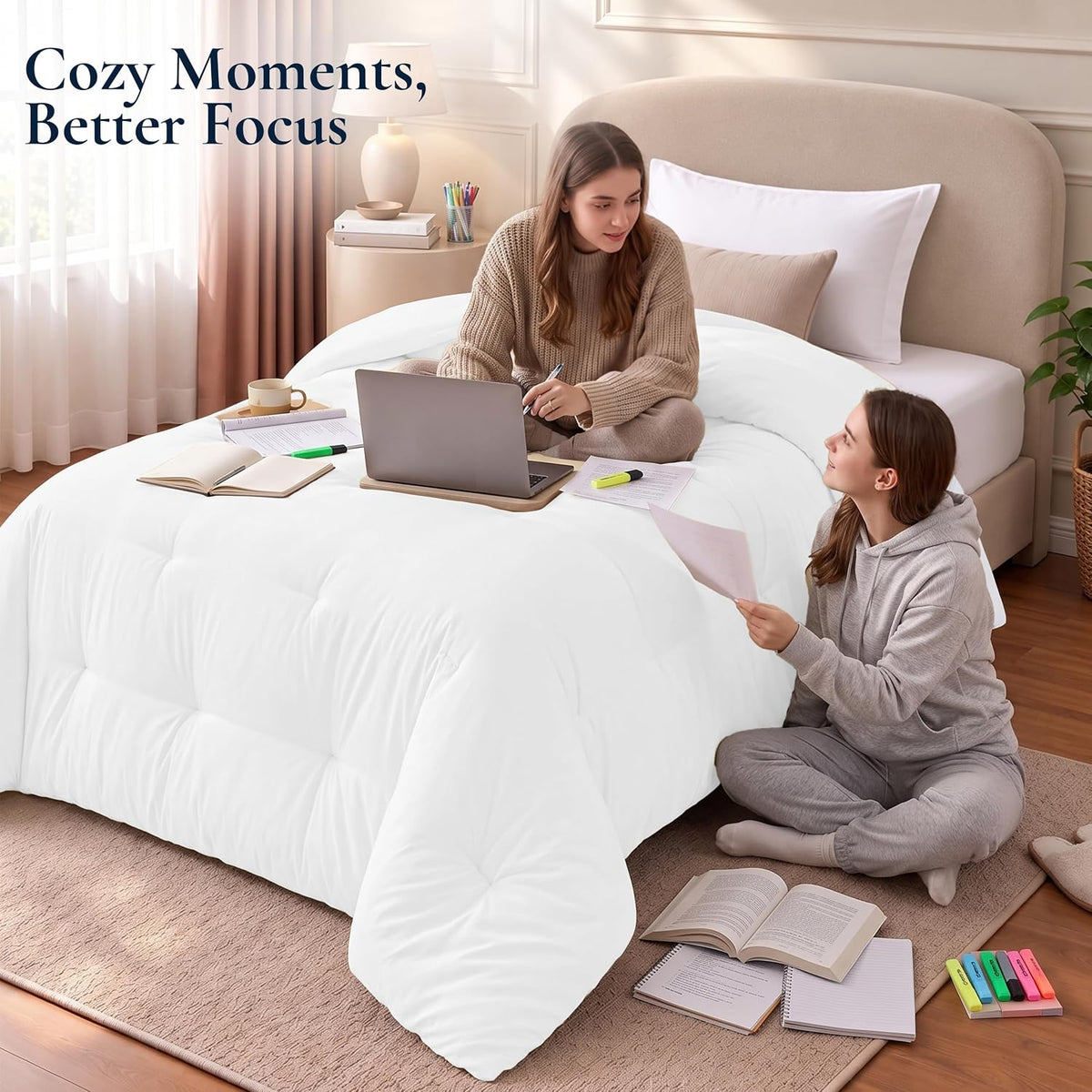 Utopia Bedding Twin XL Duvet Insert, White, Comforter, 68 x 92 Inches
