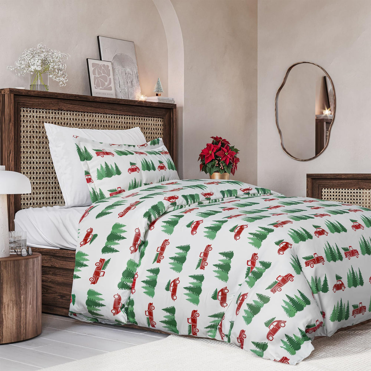 Duvet Cover Queen Size - Extra Soft 3 Piece with Zipper Closure - White
