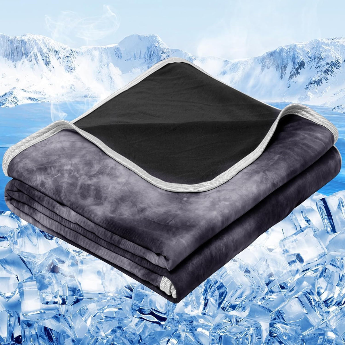 inhand Cooling Blanket King Size for Hot Sleepers (90"x108", Gray)
