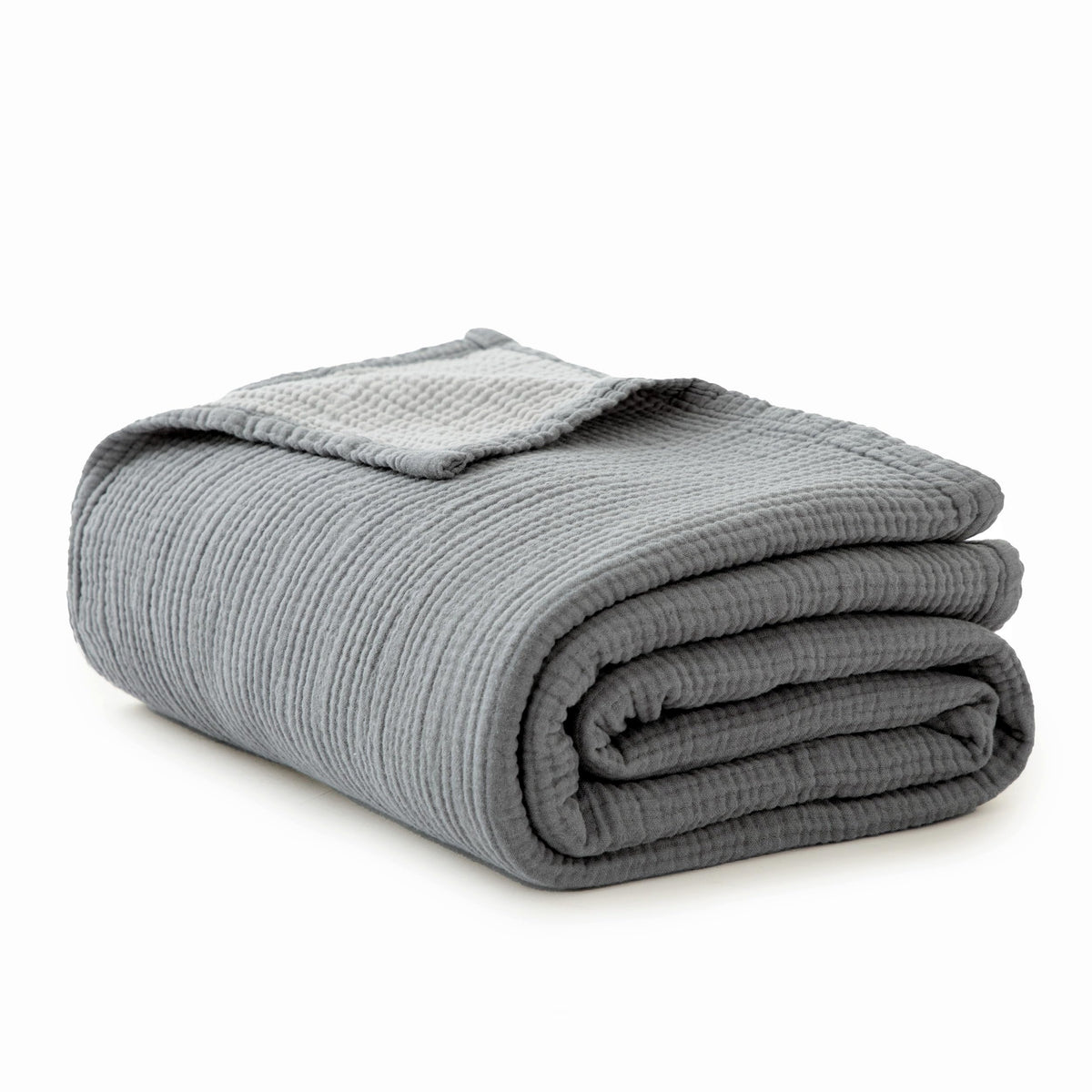 Simple&Opulence 100% Cotton Muslin Blanket, Lightweight Breathable 4 Layering Soft Cotton Throw Blanket,Gauze Blanket for Bed Couch Camping All-Season Use (Rust Orange, 50"x60")