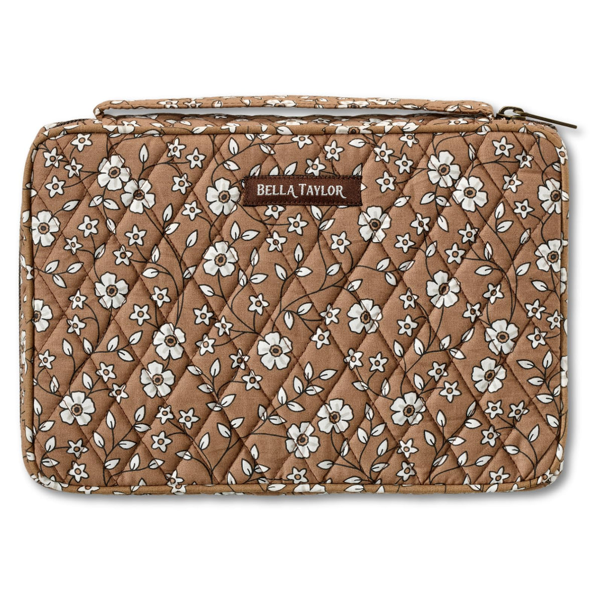 Bella Taylor Bible Cover, Quilted Bible Case, Khaki Patchwork
