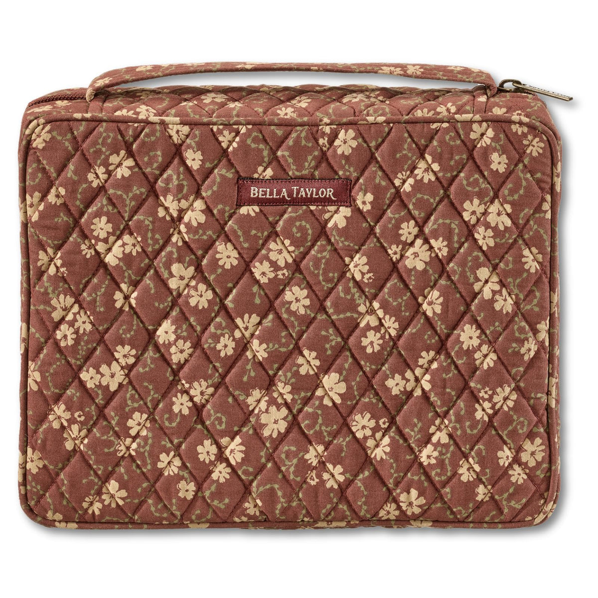 Bella Taylor Bible Cover, Quilted Bible Case, Khaki Patchwork