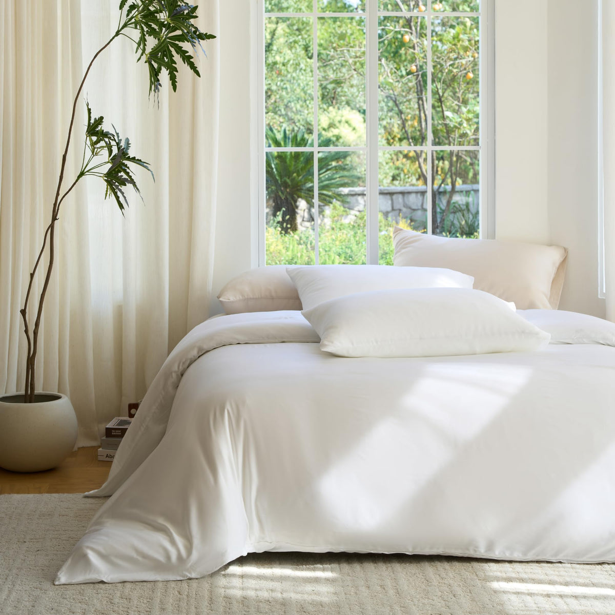 DOZ Duvet Cover Set, 100% Viscose derived from Bamboo, Organically Grown, Buttery Soft, Cooling Duvet Covers, High GSM, 1 Duvet Cover and 2 Pillowcases, 106"x90" (Teal, King/Cal King)