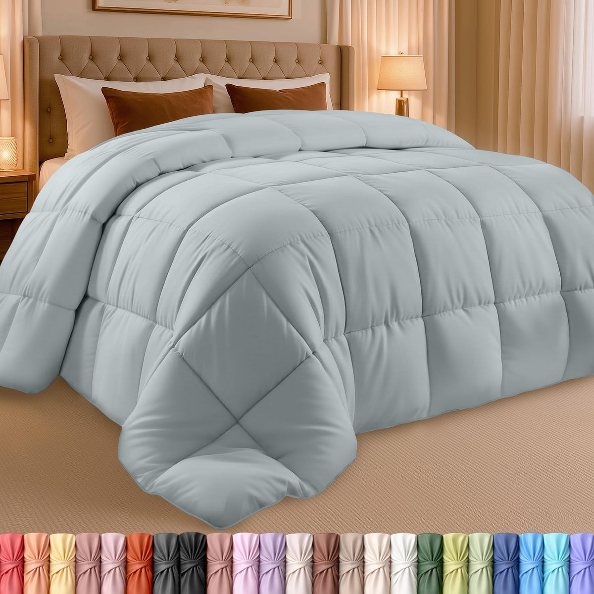 Utopia Bedding Queen Comforter, Duvet Insert, Black, 88 x 88 Inches