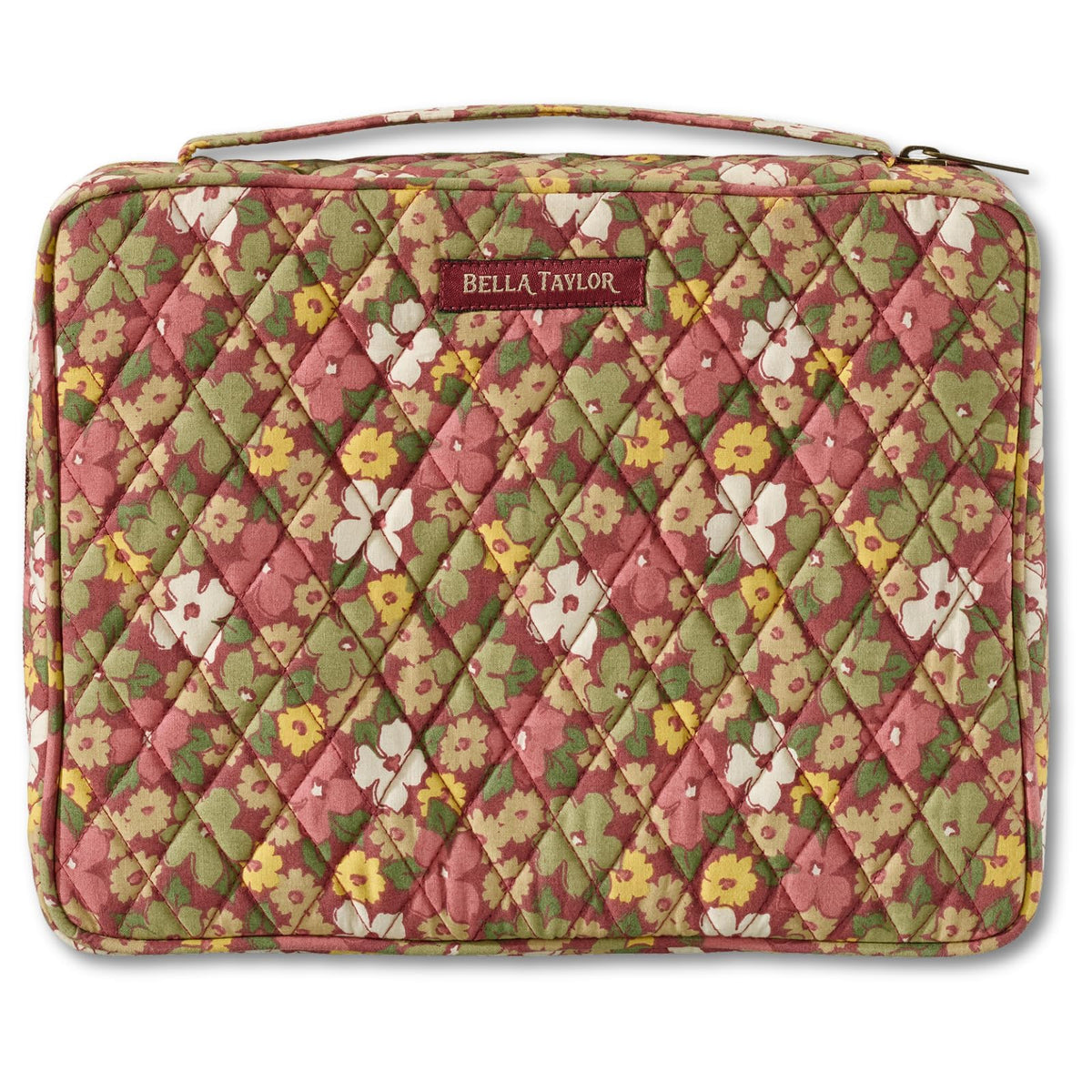 Bella Taylor Bible Cover, Quilted Bible Case, Khaki Patchwork