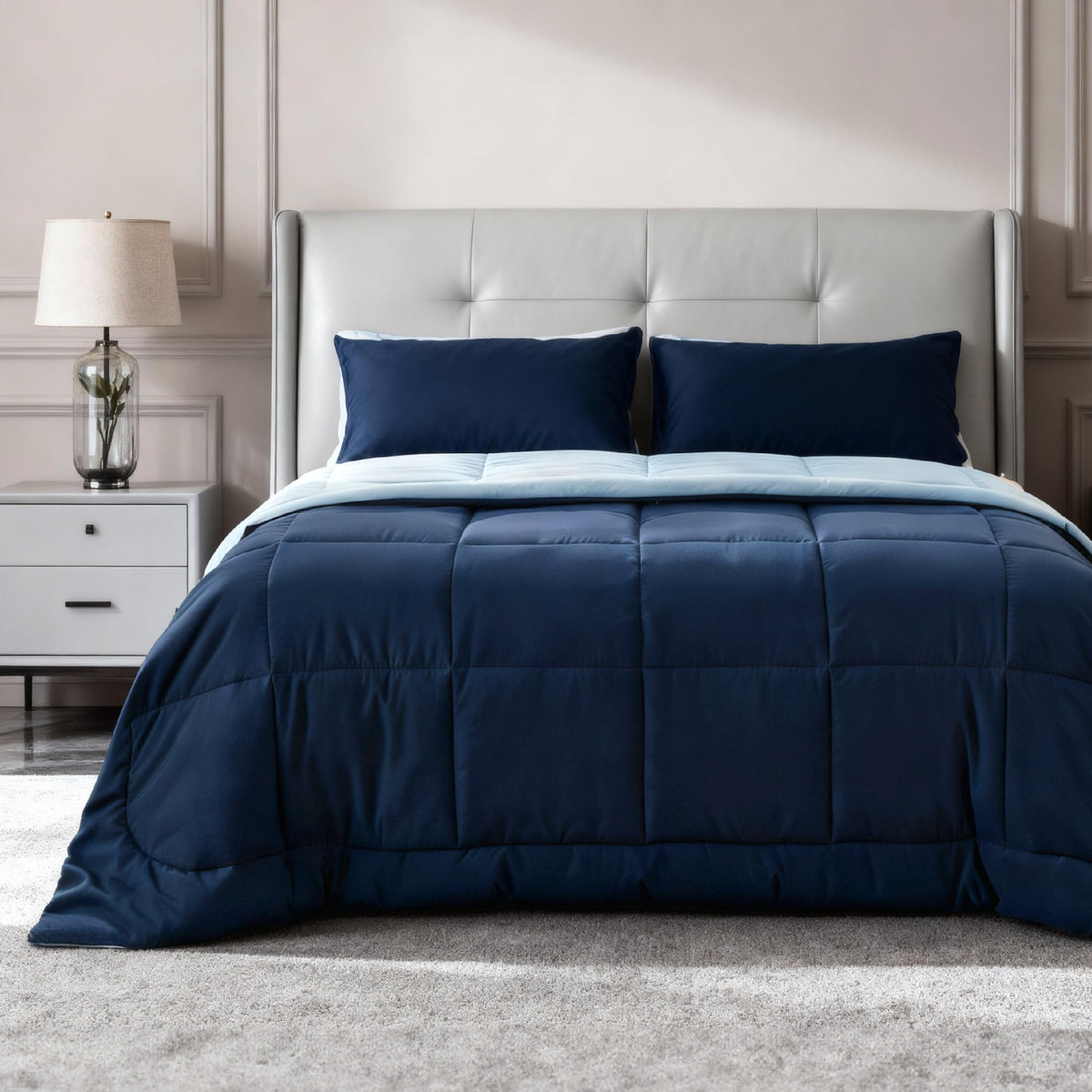 Bedsure King Comforter Duvet Insert - Bed Comforter Quilted, White