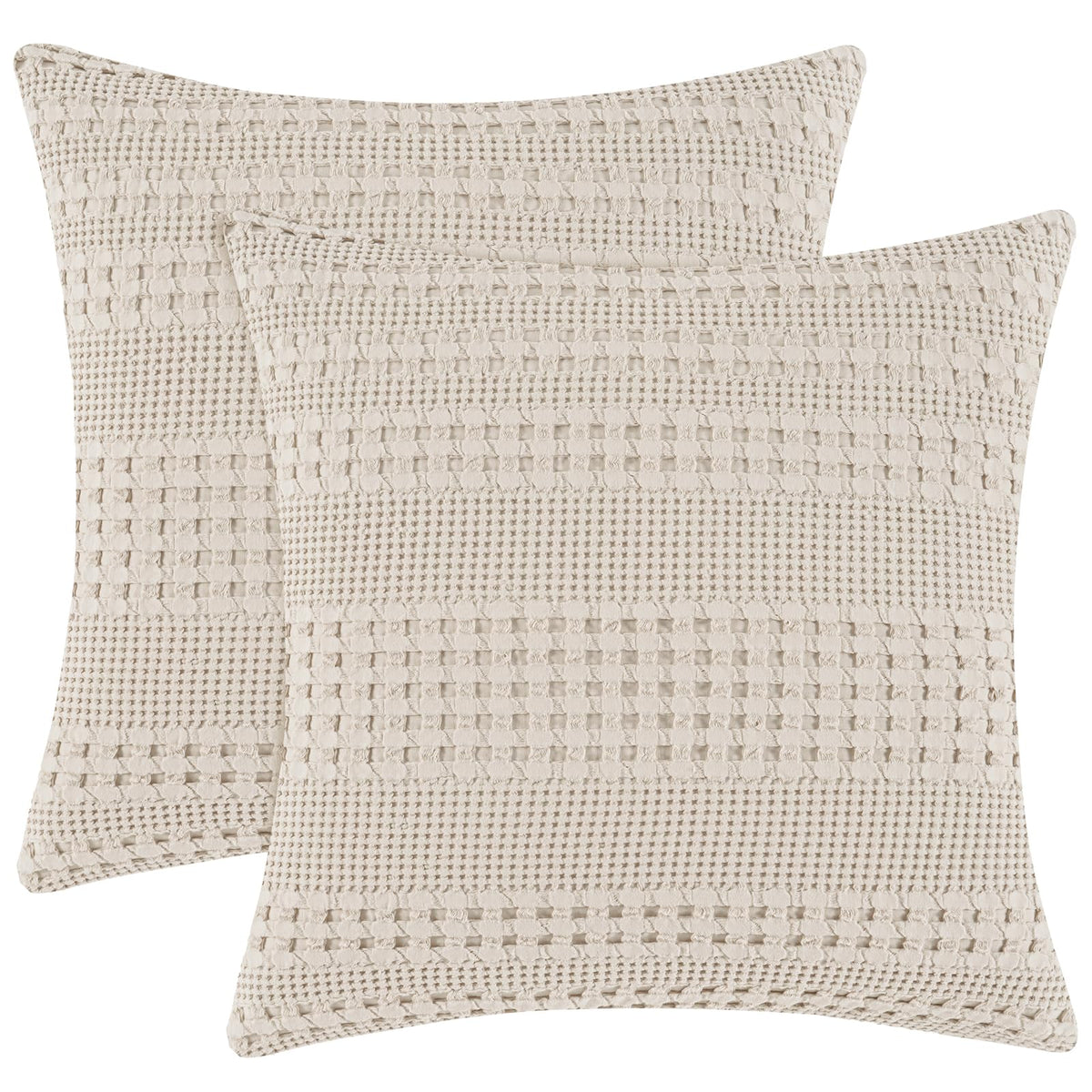 PHF Cotton Waffle Body Pillowcase 20" x 54", Oatmeal, No Insert
