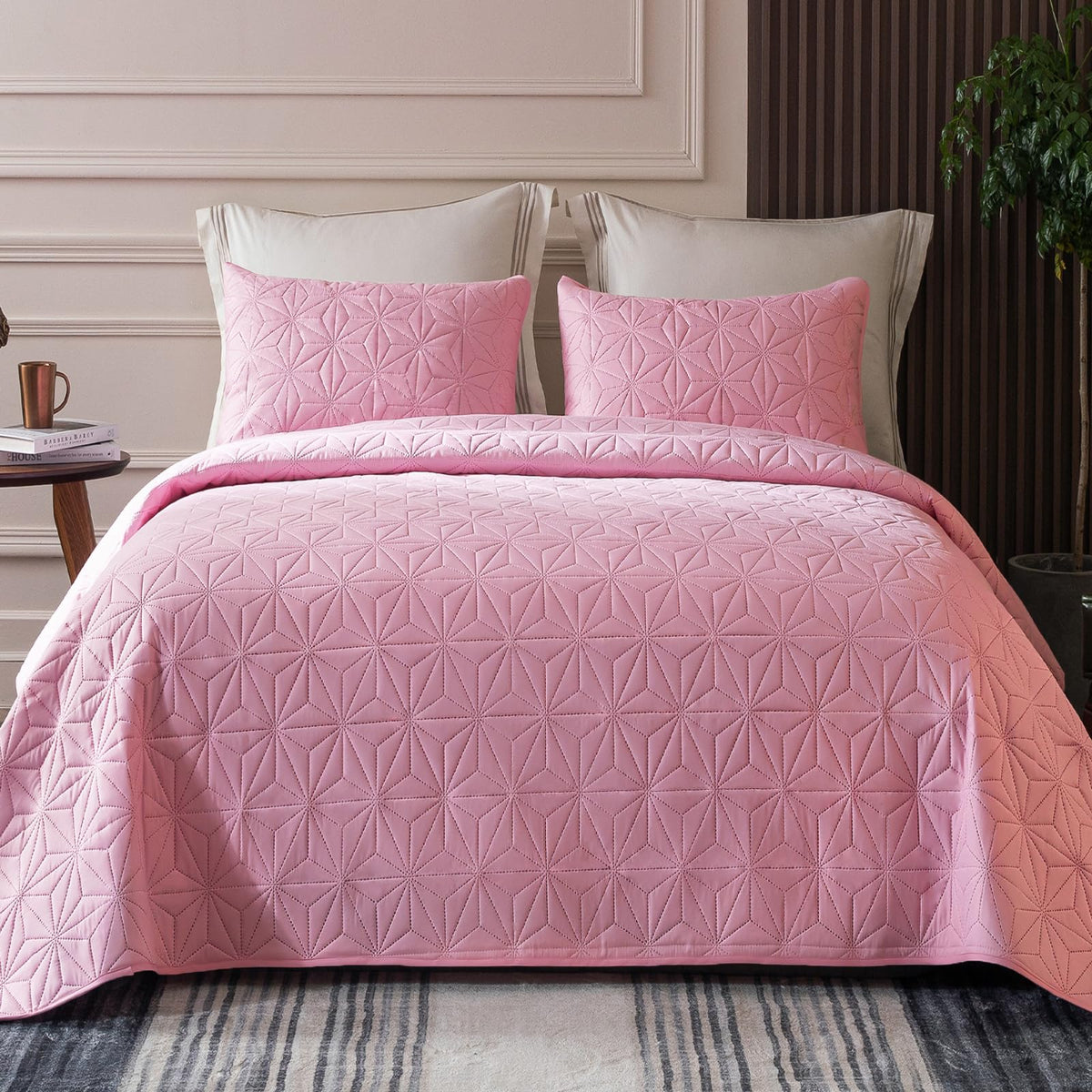Whale Flotilla Soft King Quilt Bedding Set Lightweight Bedspread