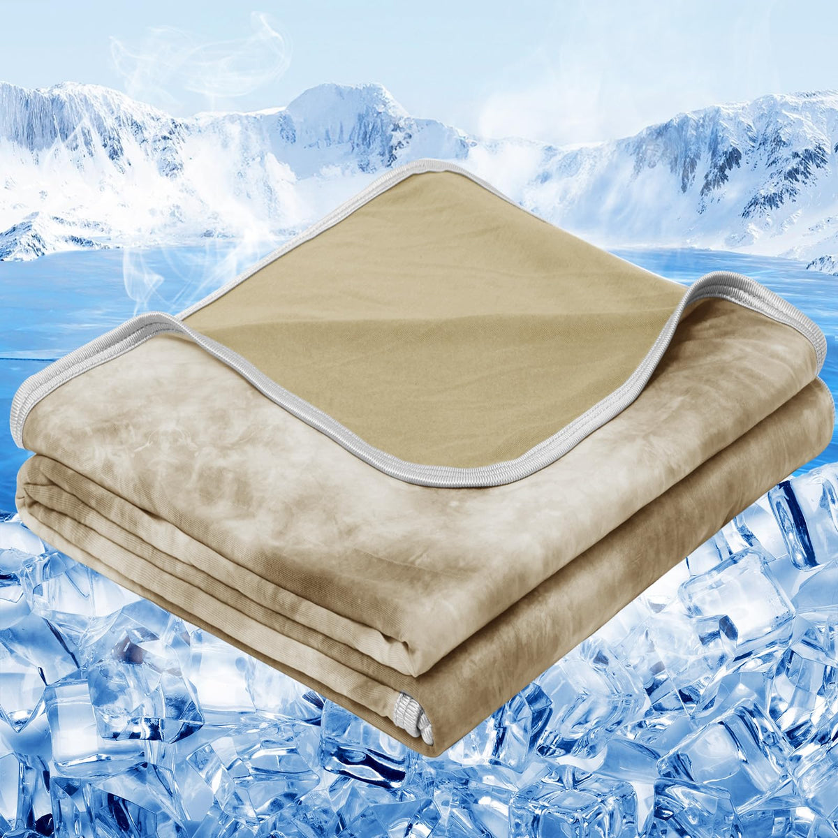 inhand Cooling Blanket King Size for Hot Sleepers (90"x108", Gray)