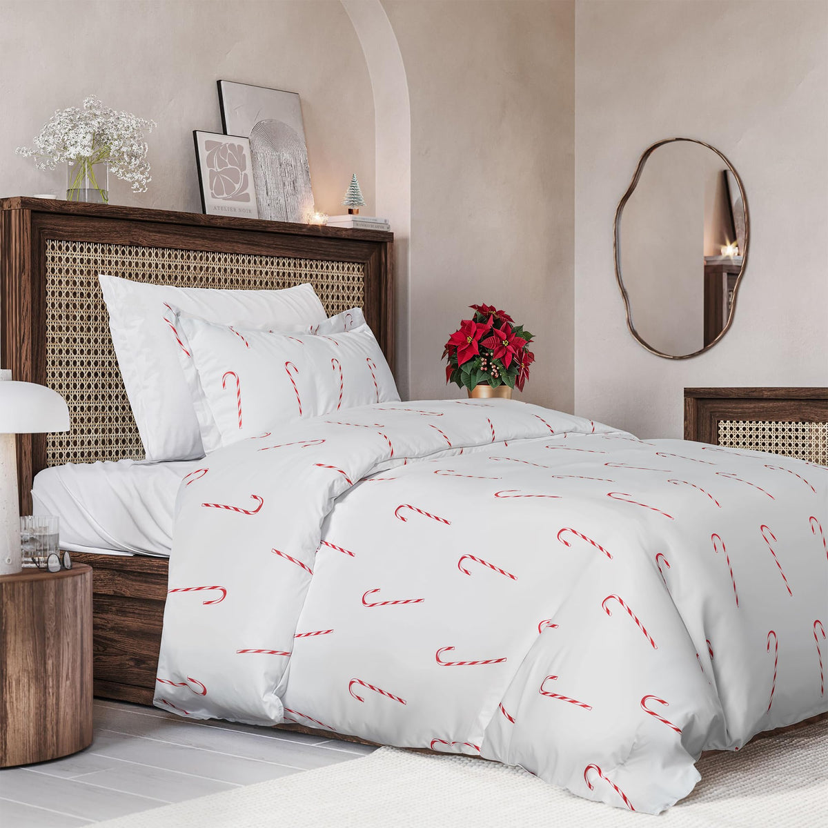 Duvet Cover Queen Size - Extra Soft 3 Piece with Zipper Closure - White