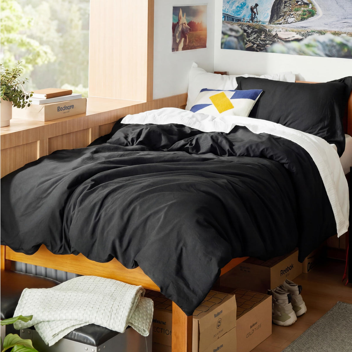 Bedsure Prewashed Duvet Cover Full, Cotton-Like Soft Bedding Set, White
