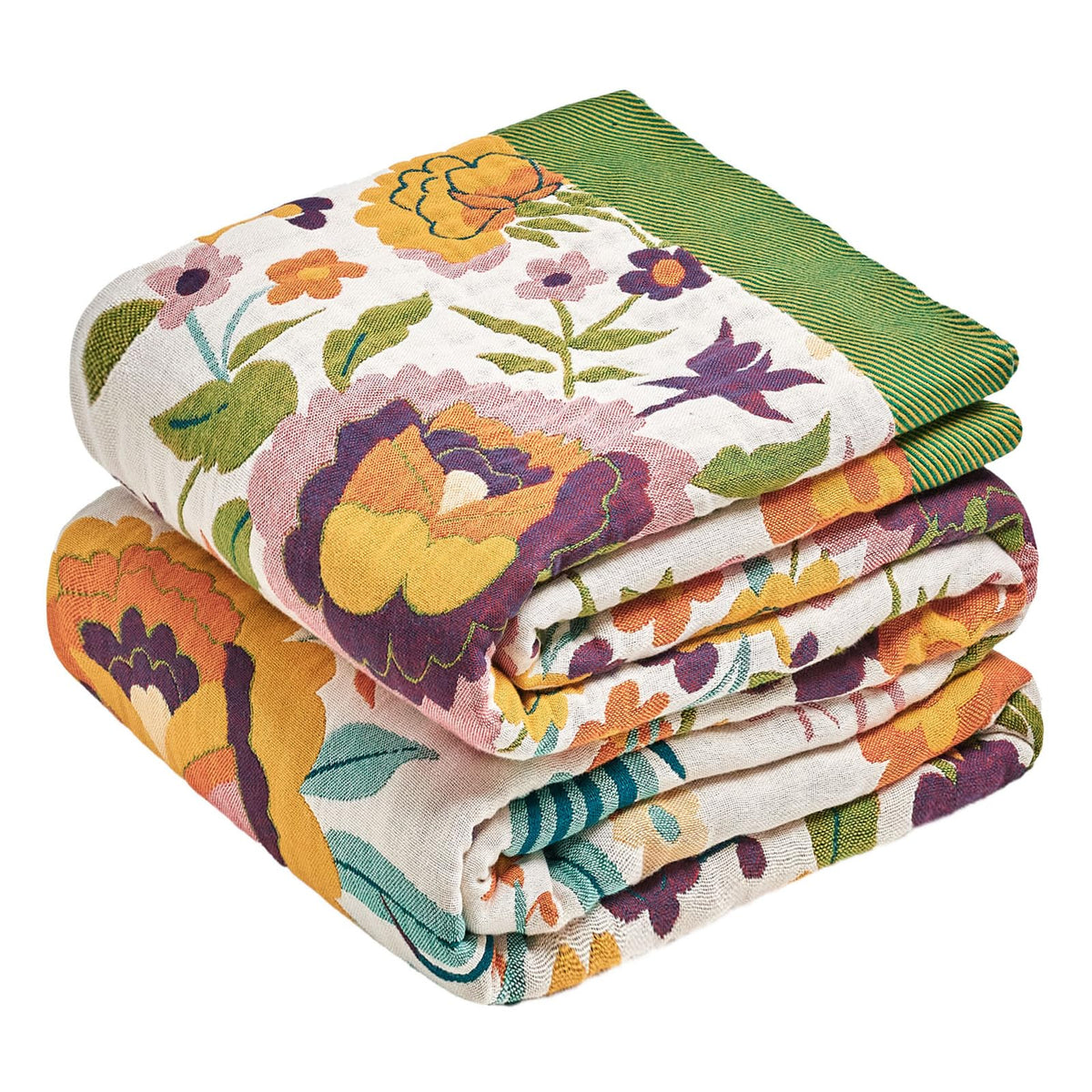 Boho Throw Blanket, 100% Cotton Lightweight Throws for Couch 50"x60"