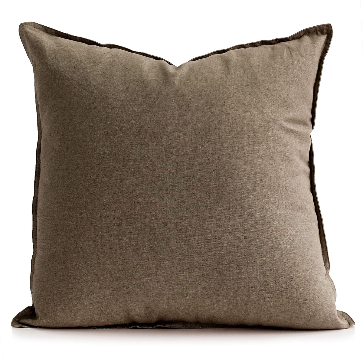 Jeanerlor Cotton Linen Square Decorative Throw Pillow Case Cushion Cover with Twin Needles Stitch on Edge,for Wedding Party Gift Car 12"x20"(30 x 50cm), Olive Green