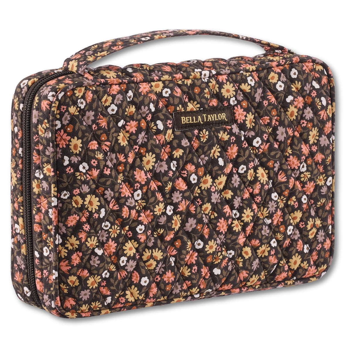Bella Taylor Bible Cover, Quilted Bible Case, Khaki Patchwork