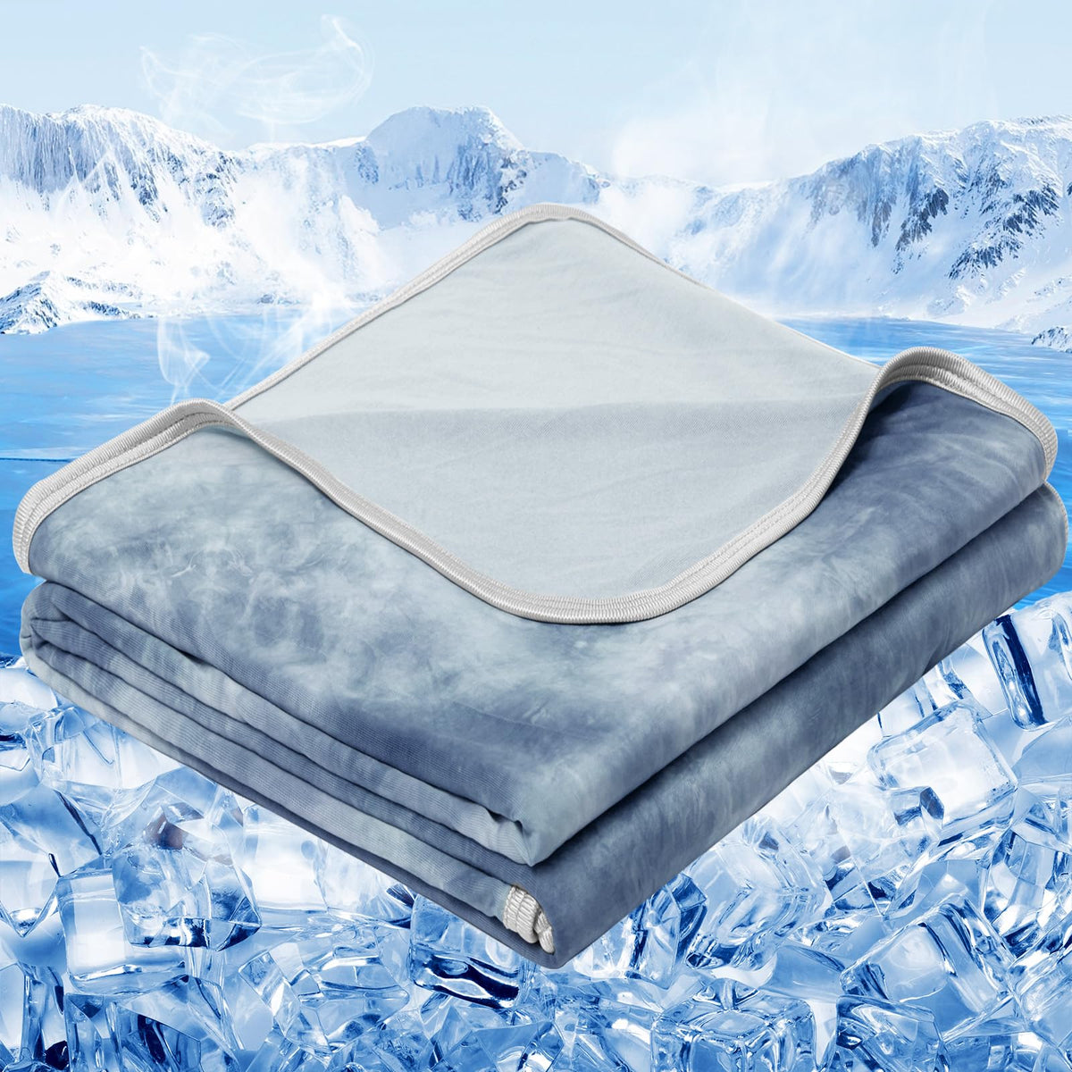 inhand Cooling Blanket King Size for Hot Sleepers (90"x108", Gray)