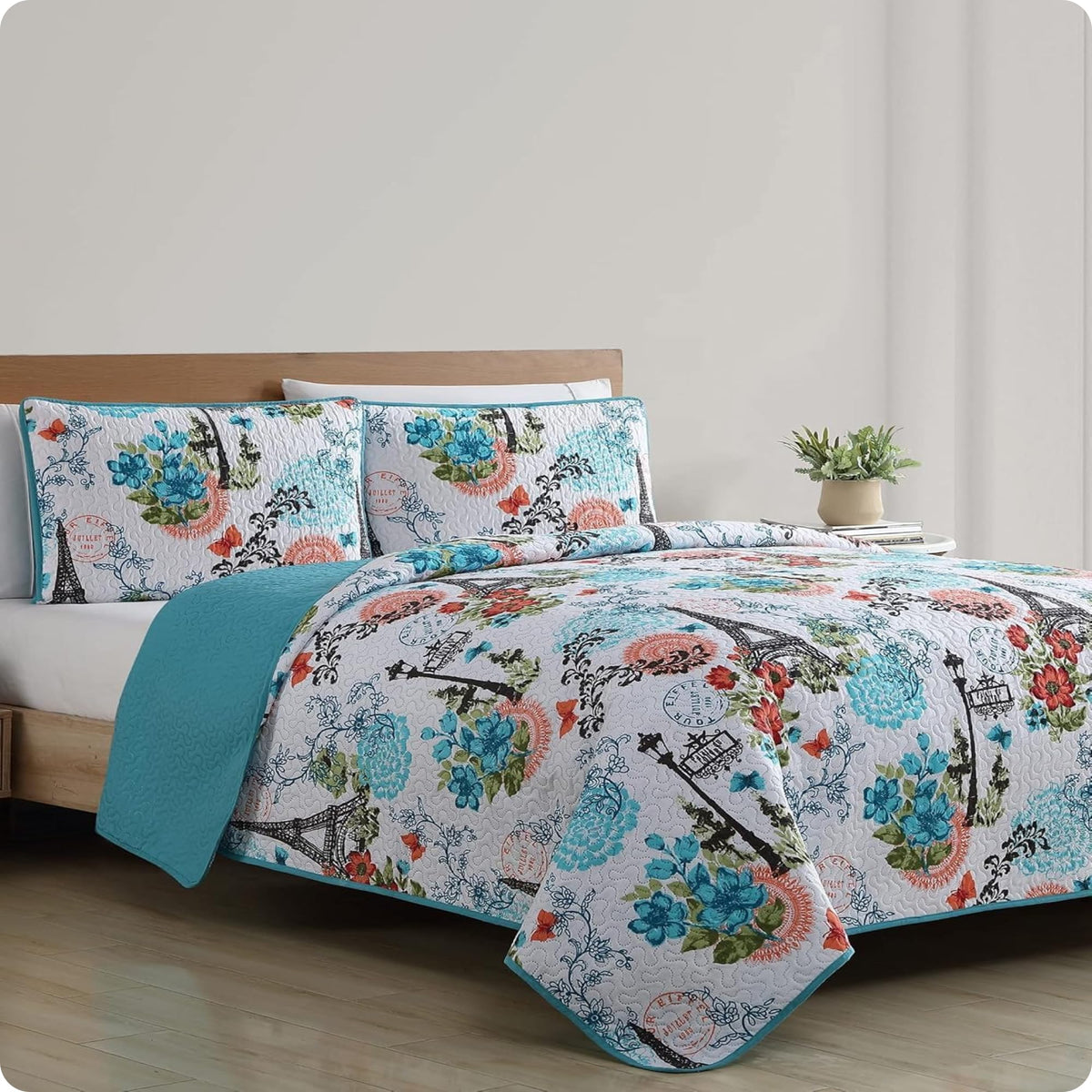 VCNY Home Caroline Quilt Set, King 3-Piece, Taupe