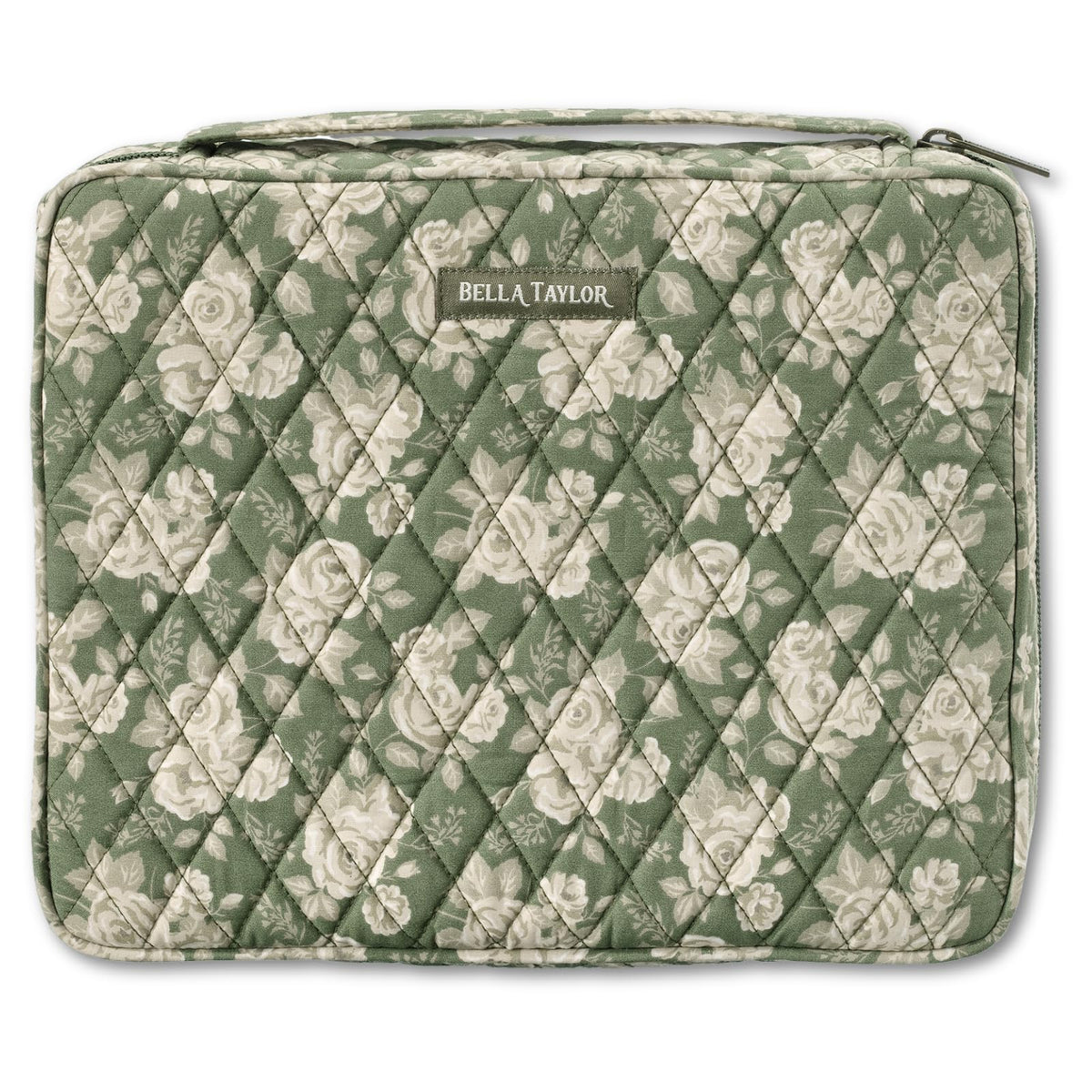 Bella Taylor Bible Cover, Quilted Bible Case, Khaki Patchwork