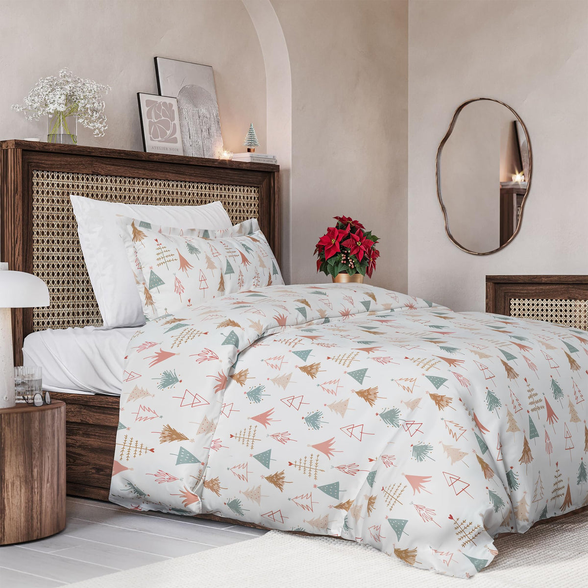 Duvet Cover Queen Size - Extra Soft 3 Piece with Zipper Closure - White