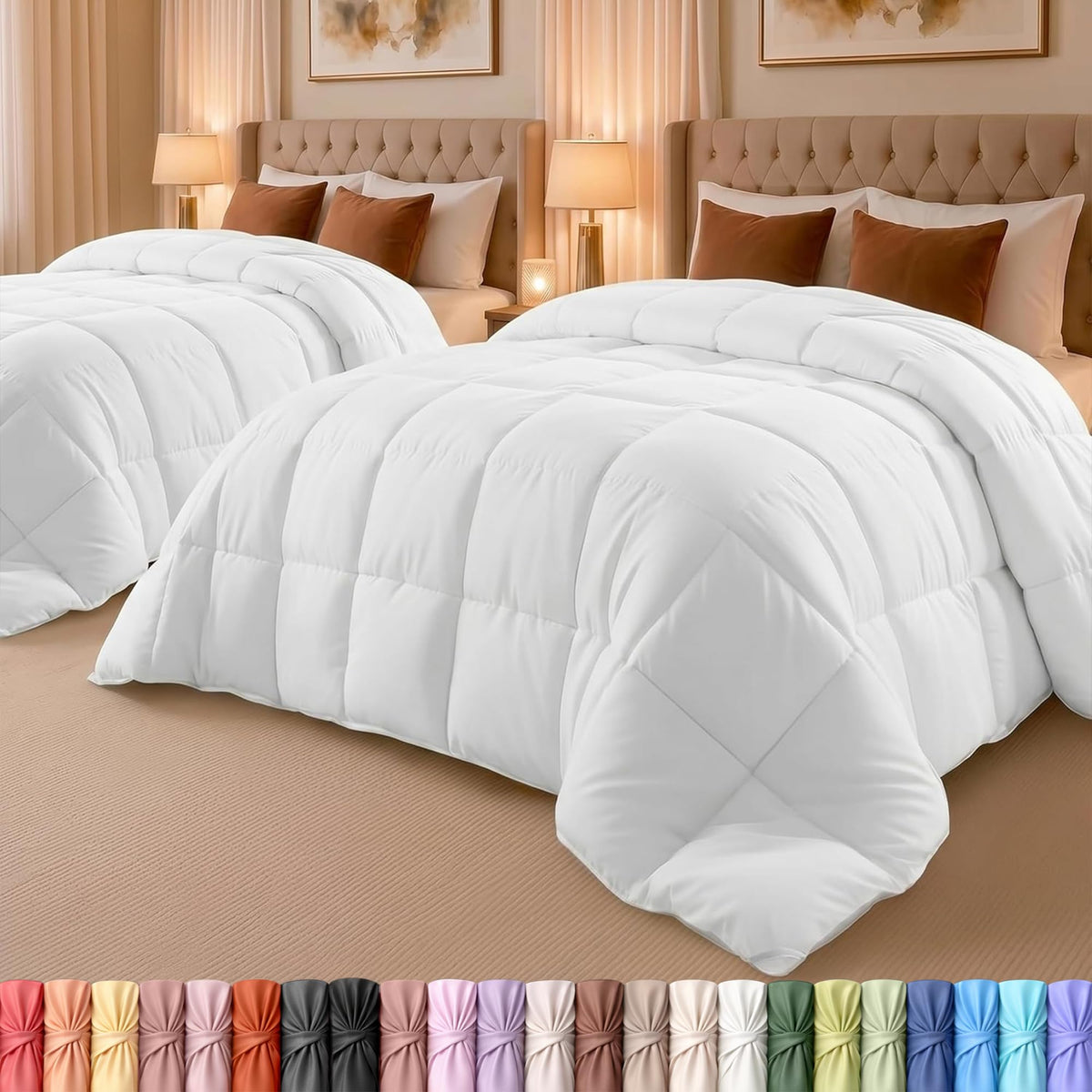 Utopia Bedding Queen Comforter, Duvet Insert, Black, 88 x 88 Inches