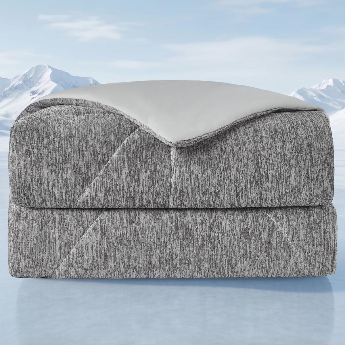 VK VK·LIVING Cooling Comforter King Size, Summer Cooling Blanket for Hot Sleepers and Night Sweats, Double-Sided Q-Max 0.45 Lightweight Breathable Soft Cooling Quilt for Bed Couch, 90"x108", Dark Gray