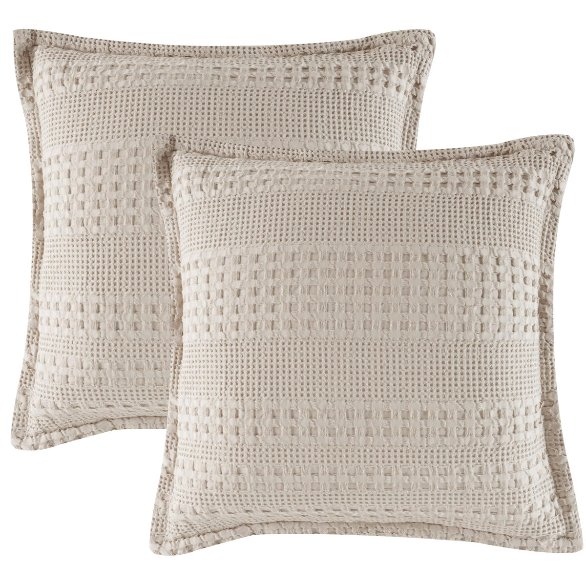 PHF Cotton Waffle Body Pillowcase 20" x 54", Oatmeal, No Insert