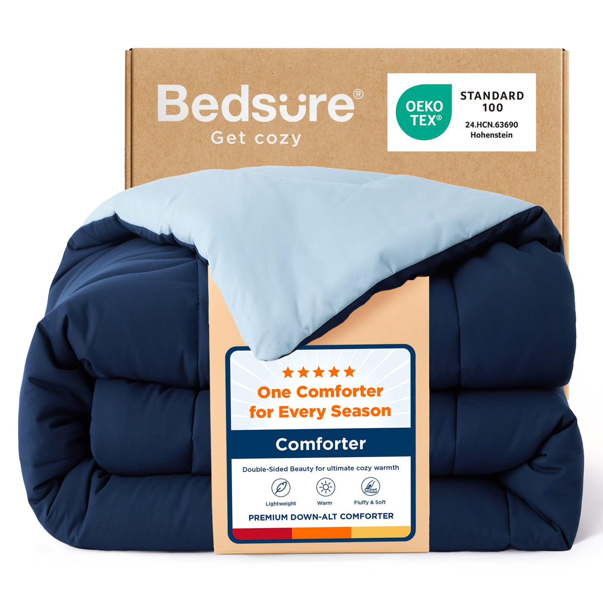 Bedsure King Comforter Duvet Insert - Bed Comforter Quilted, White