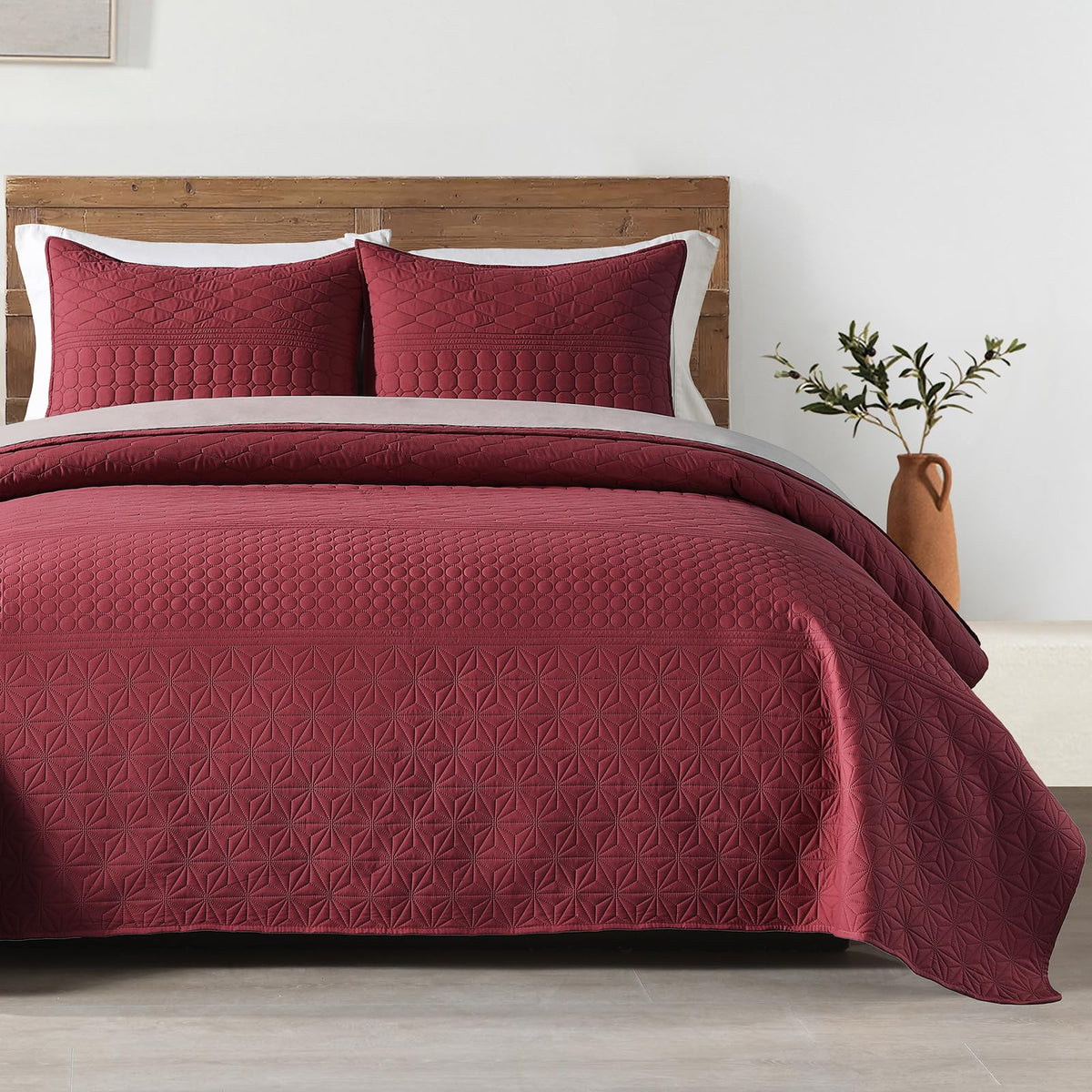 HORIMOTE HOME Quilt Twin Size Dusty Blue, Lightweight Quilt for Summer Ultra-Soft Microfiber Modern Style Quilted Clouds Pattern Bedspread Quit Set 2 Pieces (1 Quilt and 1 Pillow Sham)