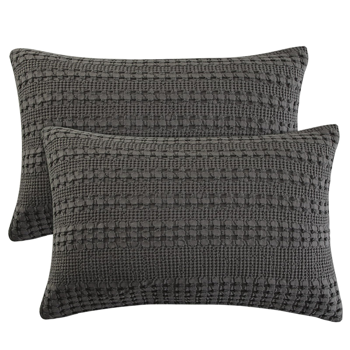 PHF Cotton Waffle Body Pillowcase 20" x 54", Oatmeal, No Insert
