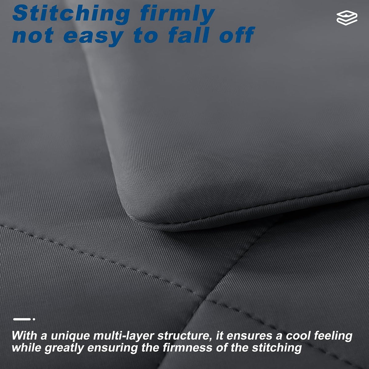 Cooling Comforter Queen Size, Double-Sided Cold Tech Fabric Quilted Bed Comforters Cooling Blanket for Hot Sleepers, Breathable Lightweight Summer Bedding, All-Season Ice Blanket, Dark Gray