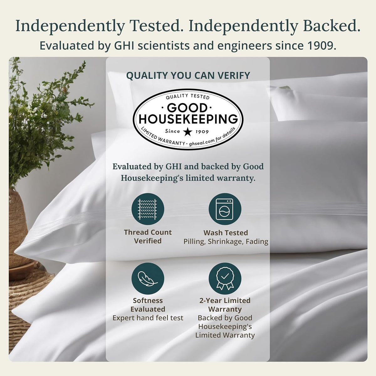 California Design Den Luxury Duvet Cover Set King, Striped White