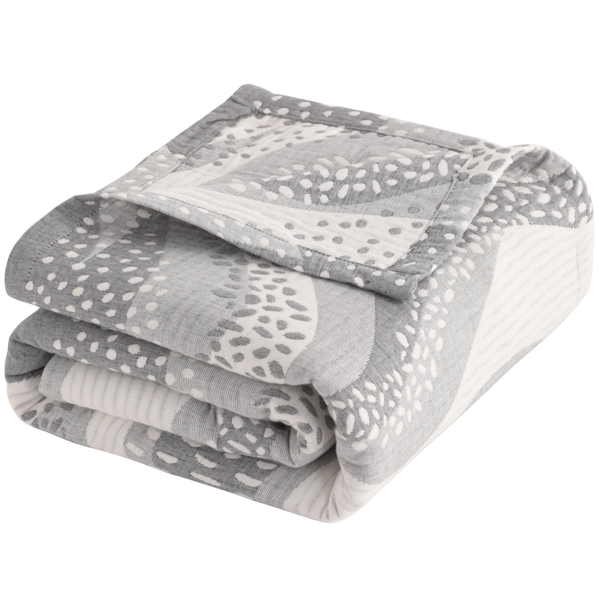 NTBAY Twin 3 Layer Muslin Cotton Blanket, 68 x 92, Blue Stars
