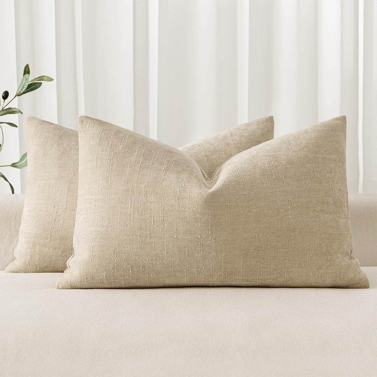 MIULEE 26x26 Inch Euro Textured Chenille Pillow Covers Chocolate Brown