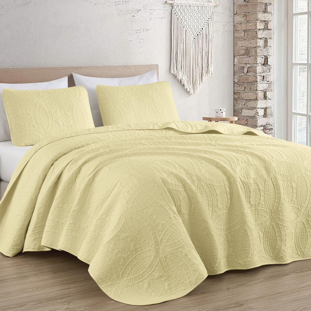 Chezmoi Collection Austin 3-piece Oversized Bedspread Coverlet Set (Queen, Teal)