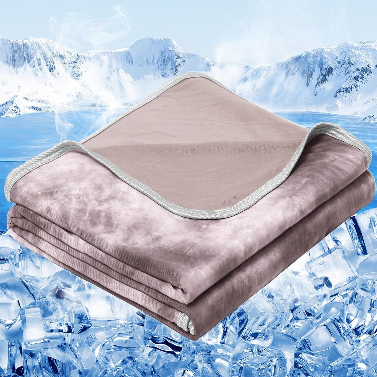 inhand Cooling Blanket King Size for Hot Sleepers (90"x108", Gray)
