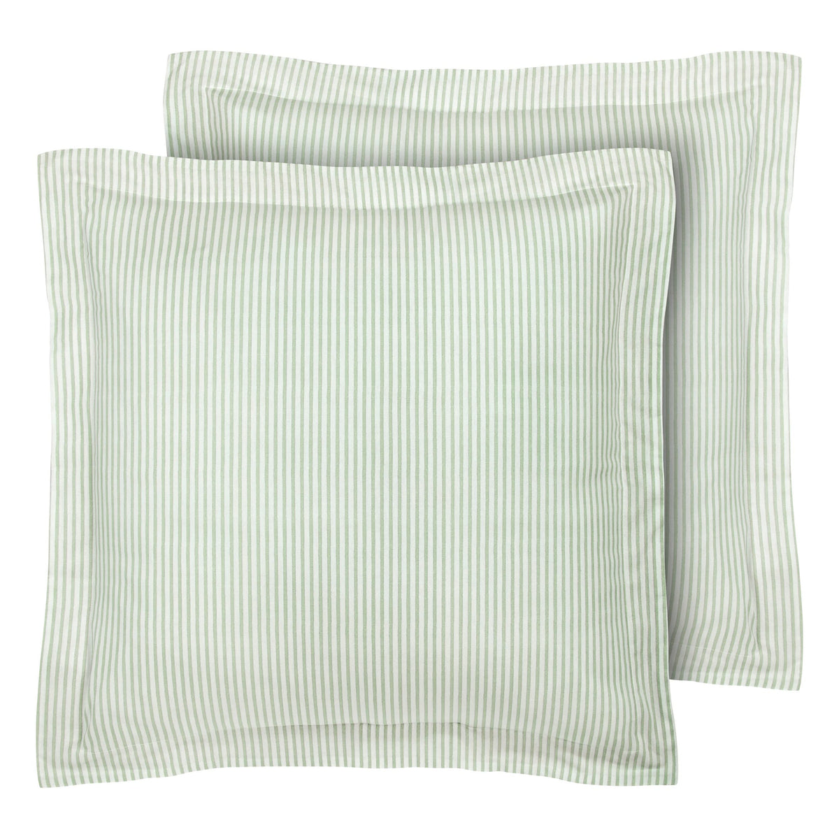 Laura Ashley - 2 Pack European Shams, 100% Cotton Embroidered Pillow Covers