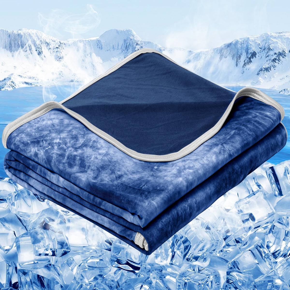 inhand Cooling Blanket King Size for Hot Sleepers (90"x108", Gray)
