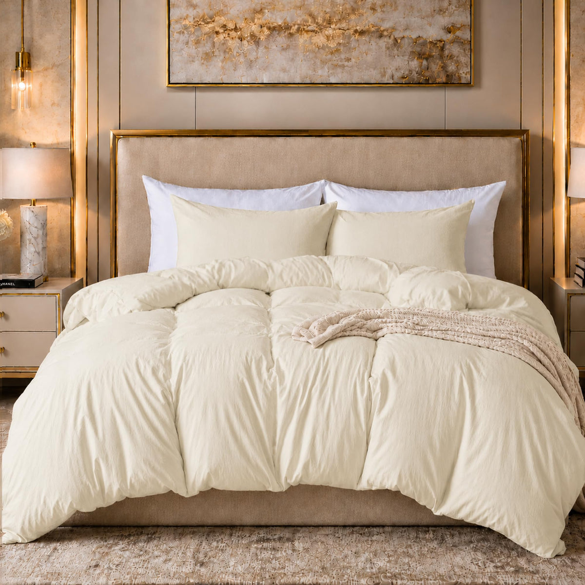 ROSE&RISY Duvet Cover Set Twin Size, Blue Striped Comforter Cover with Button Closure, Breathable and Cooling, Includes 1 Duvet Cover, 1 Pillowcase, No Comforter, (Blue Stripe, Twin)