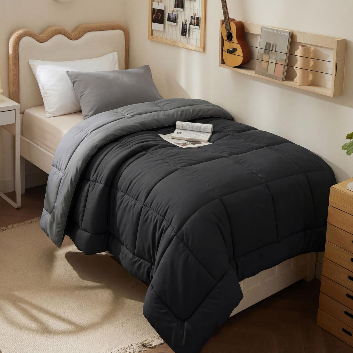 Bedsure King Comforter Duvet Insert - Bed Comforter Quilted, White