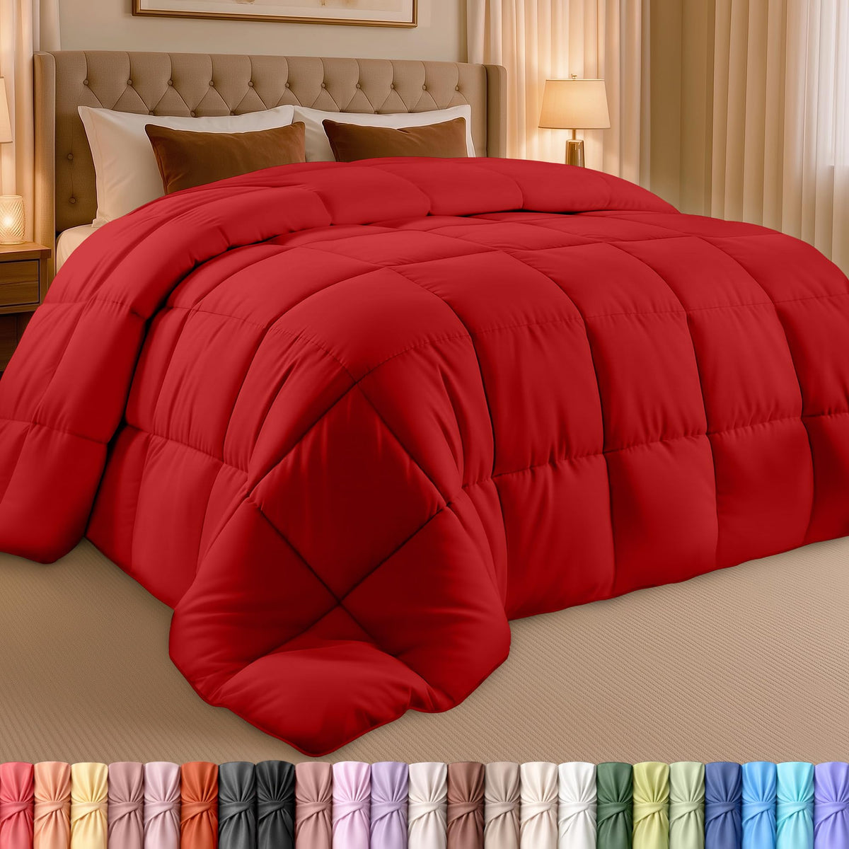 Utopia Bedding Queen Comforter, Duvet Insert, Black, 88 x 88 Inches