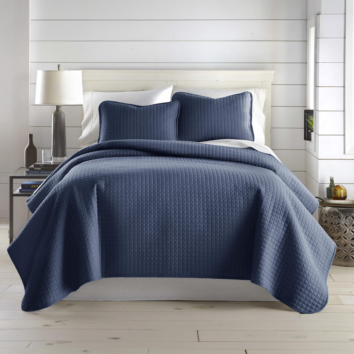 Queen Quilt Bedding Set with 2 Matching Quilted Pillow Shams, Natural Beige